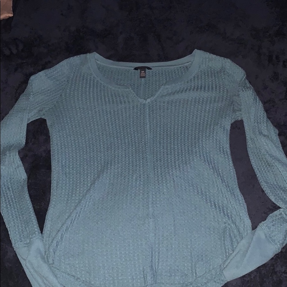 Long sleeve blue shirt